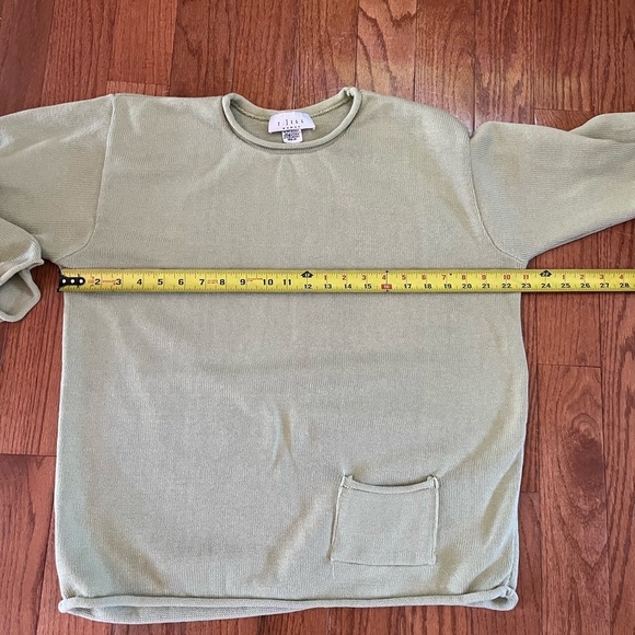 Vintage J Jill Pullover Sweater Green Crew Rolled Hem Women’s Plus size - Picture 8 of 10